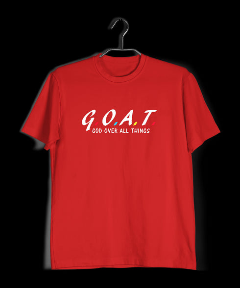 G.O.A.T. God over all things Christianity Mens TShirts